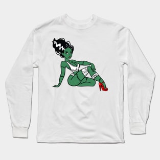 Bride of Frankenstein pin up Long Sleeve T-Shirt